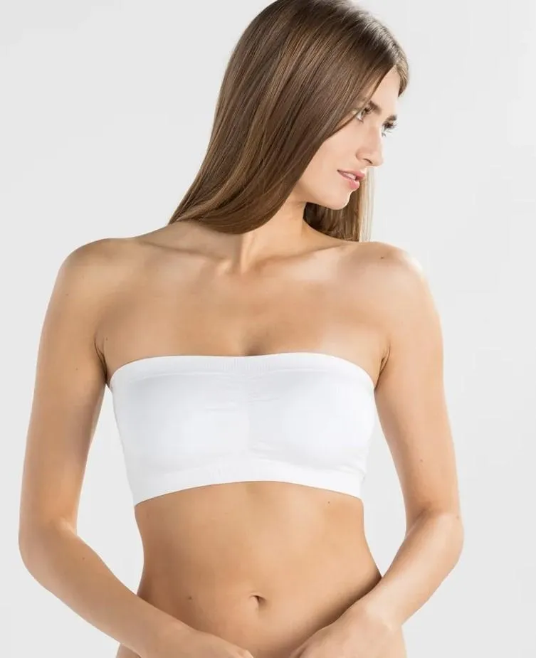 Spandex Plain Comfortable And Lightweight Non-Padded Strapless Tube Bra