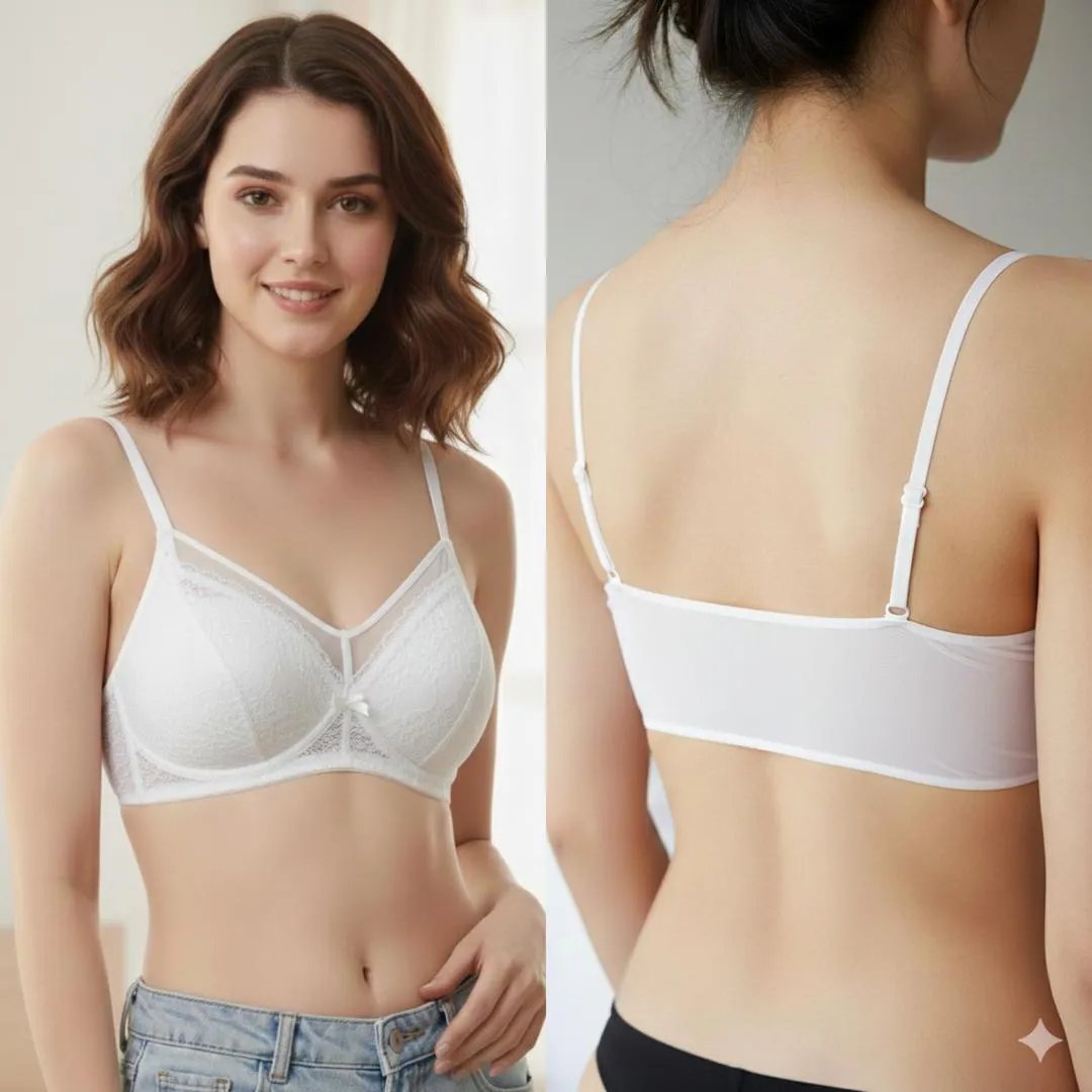 Net Plain Comfortable And Lightweight Padded Bra