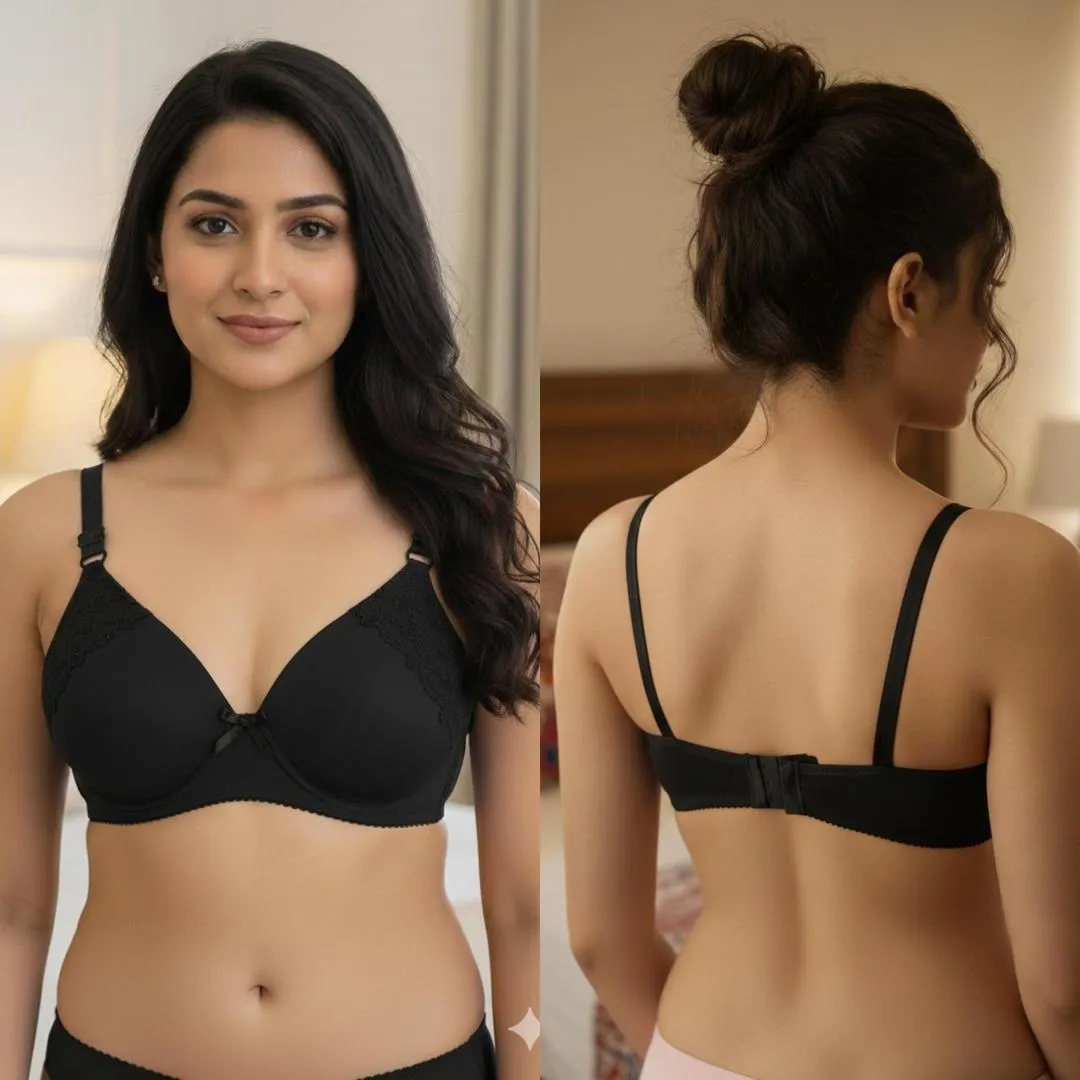 Silk Plain Comfortable And Lightweight Padded Bra