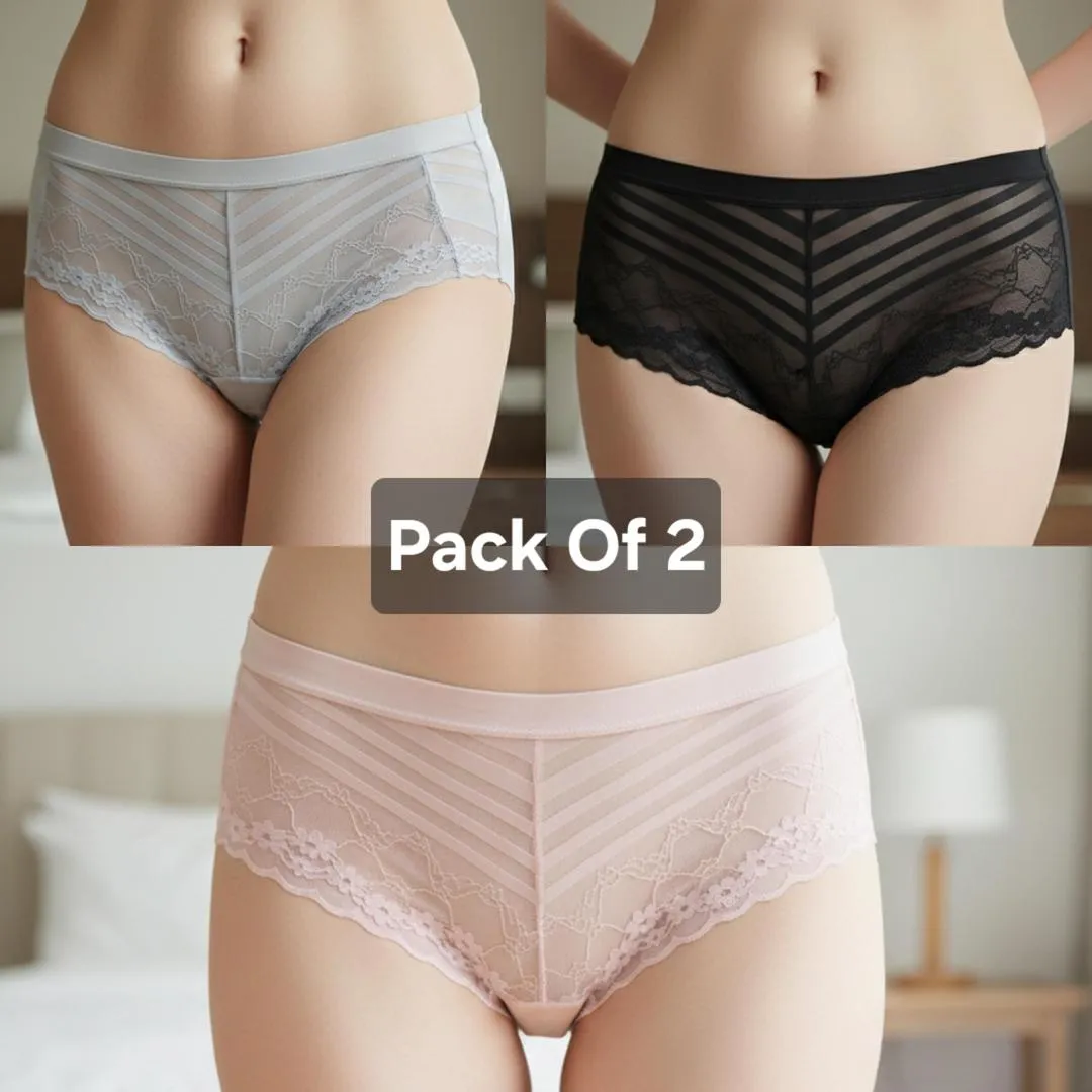 Spandex Lace Work Comfortable And Breathable Brief