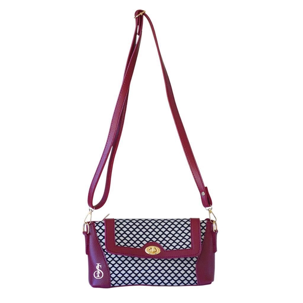 Girl's PU Leather Textured Shoulder Bag