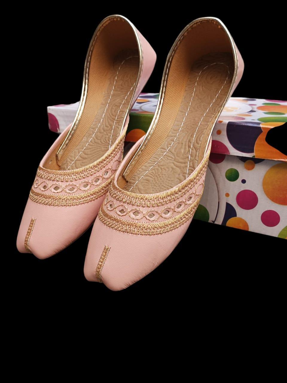 Stylish Women's Velvet Khussa with Thread Work - 1 Pair