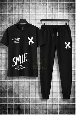 Trendy Logo-Printed Summer TracSuit  For Men's 