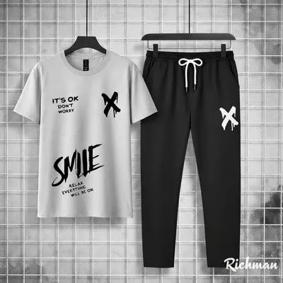 Trendy Logo-Printed Summer TracSuit  For Men's 