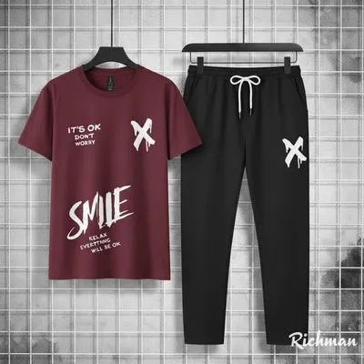 Trendy Logo-Printed Summer TracSuit  For Men's 