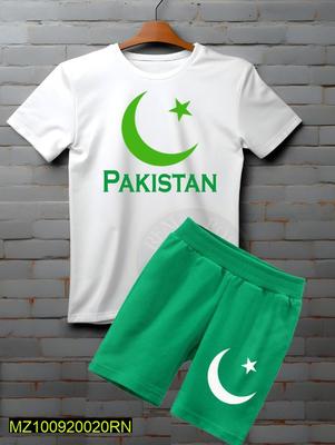 2 Pcs Unisex Cotton Printed Shirt And Shorts Set thumbnail 6
