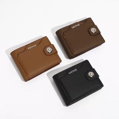 PU Leather Outlet Pocket Card Holder Wallet for Men