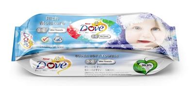 100 Pcs Refreshing Wet Wipes, Large 