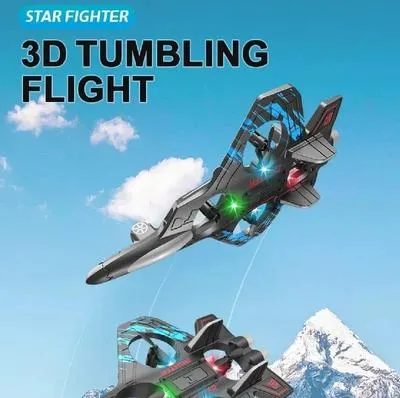  Premium RC Fighter Jet Plane – 2.4G Remote Control Foam Airplane Toy with Lights 