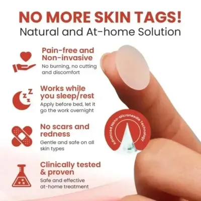 DermaSmooth Skin Tag Remover Patch 72 Pcs Cotton Red thumbnail 4