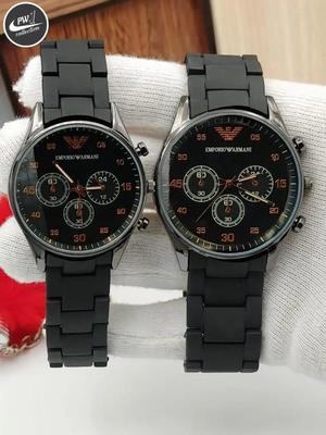 Couple Water Resistant Chronograph Watches Set thumbnail 2