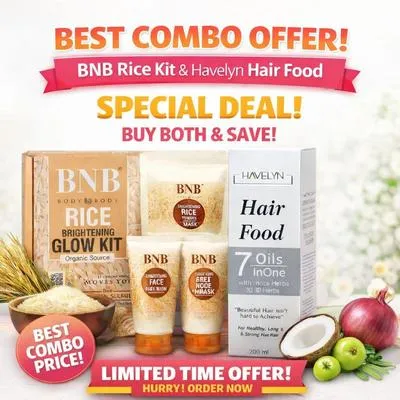 2 in 1 Skincare & Haircare Bundle - Hair Oil & Facial Kit (2 Pcs)