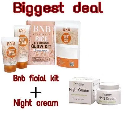 Ultimate 2 in 1 Skincare Bundle - Night Cream & Facial Kit (2 Pcs)
