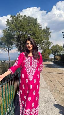 1 Pc Women's Stitched Linen Embroidered Kurta thumbnail 2