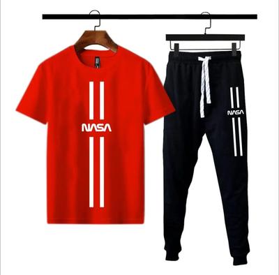 2 Pcs Men's Cotton Printed Track Suit