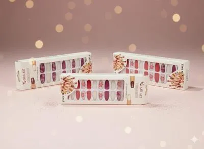 Beautiful Fake Nails Pack 2 Available Colors