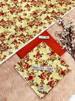 2 Pcs Women's Unstitched Digital Print Suit