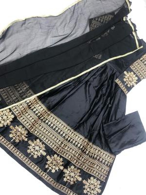 3 Pcs Women's Stitched Shamoz Silk Embroidered Suit thumbnail 2