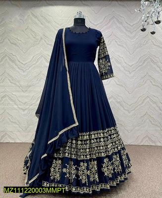 3 Pcs Women's Stitched Shamoz Silk Embroidered Suit thumbnail 4