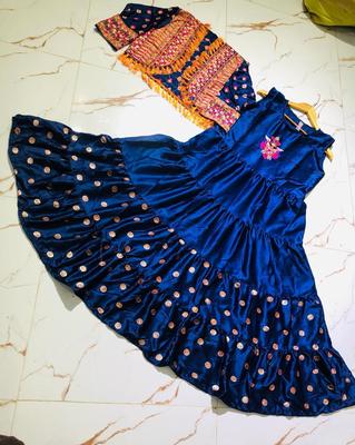 1 Pc Women’s Stitched Shamoz Silk Embroidered Koti Style Maxi thumbnail 2
