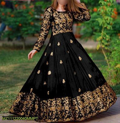 2 Pcs Women’s Stitched Shamoz Silk Embroidered Maxi Suit thumbnail 3