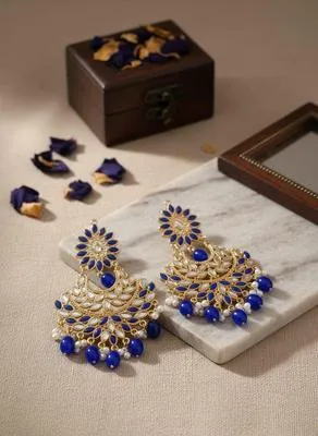 Turkish Design Gold Plated Crystal Earrings