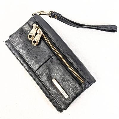 Phyton Embossed Pattern Leather Wristlet
