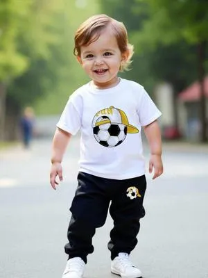 2 Pcs Boy's Polyester Printed Tracksuit