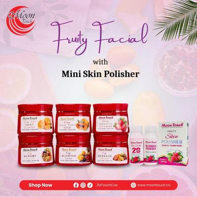 Moon Touch-Fruity Facial With Skin Polish Mini +FREE Silicone Brush