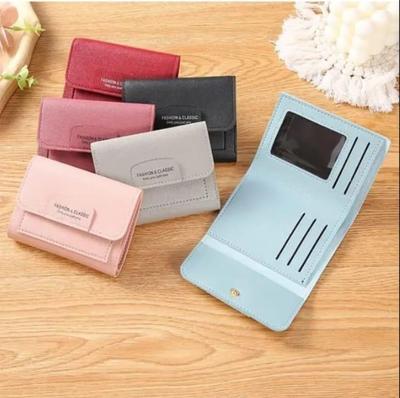 Stylish Women's Leather Tri Fold Wallet with Card Pockets - 1 Pc