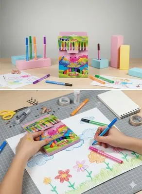 10 Pcs Colorful Markers Set For Kids, For Daily Use