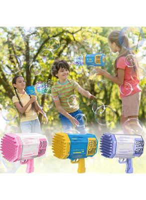 Bubble Rechargeable Gun with Lights 69 Holes