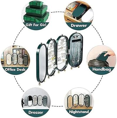 Elegant Green Crystal Jewellery Box - 1 Pc Storage