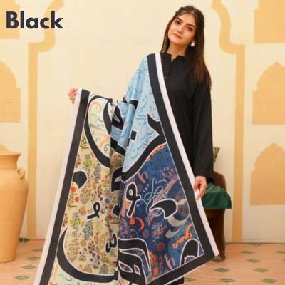 3 Pcs Women's Unstitched Katan Silk Plain Suit