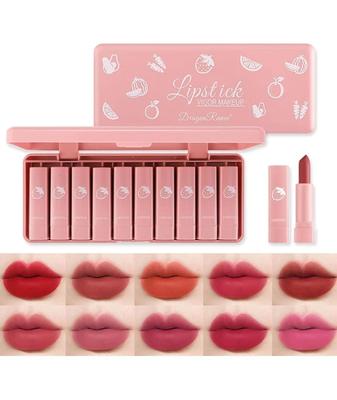 12 Pcs High Pigmented Matte Lipstick Set - Bold Colors for Every Occasion