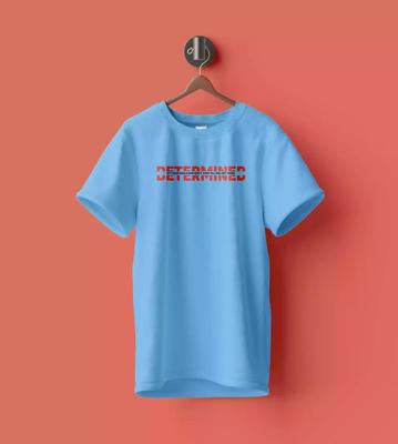 WYPO T-Shirt for Man Cotton Printed Graphic T-Shirt - Crewneck, Sky Blue