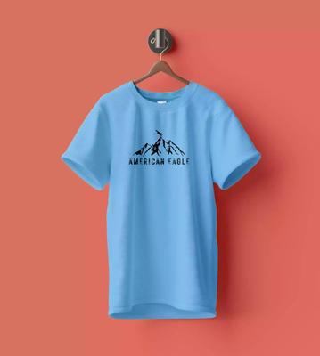 WYPO T-Shirt for Men Cotton Printed Graphic T-Shirt - Crewneck, Sky Blue