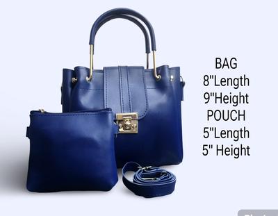 Girl's PU Leather Plain Hand Bag Set
