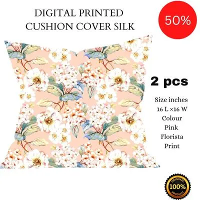 1 Pc Cotton Polyester Printed Cushion Cover Pack Of 2