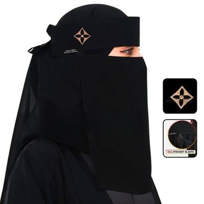1 Pc Chiffon Embroidered Niqab
