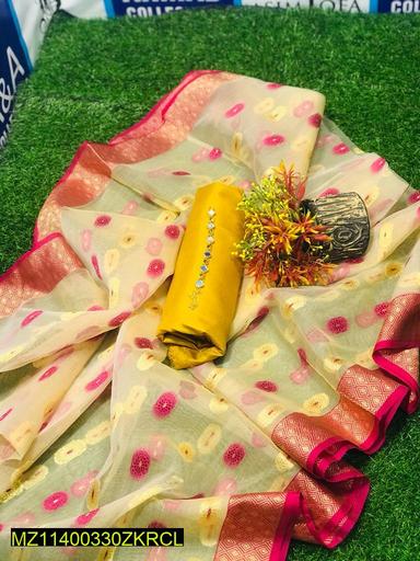 3 Pcs Women's Unstitched Katan Plain Suit