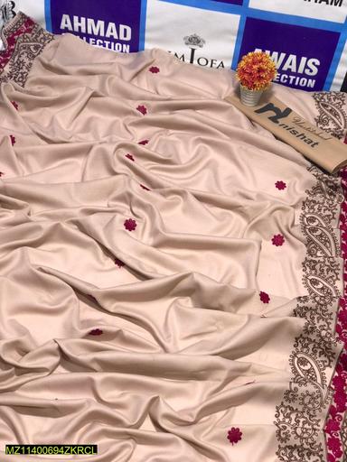 1 Pc Women's Lawn Embroidered Shawl 