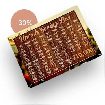 Umrah Saving Box I Umrah Box I Umrah Gift Box I Umrah Money Box I 280 Days Plan