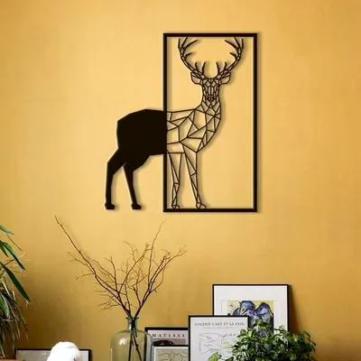 Deer Design Wall Hanging - 1 Pc Stylish MDF Decor
