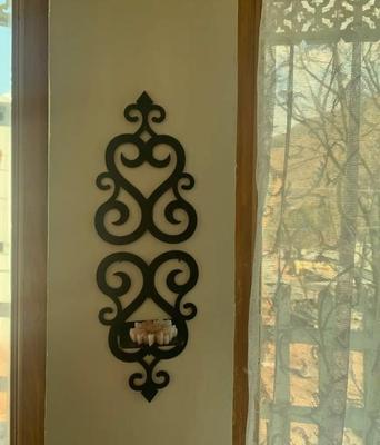 Modern Black Wall Shelves Set of 2 Decorative Wall Art 14" thumbnail 2