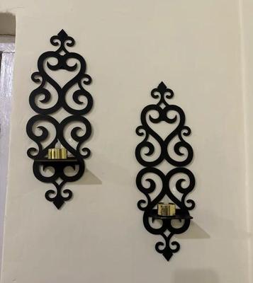 Modern Black Wall Shelves Set of 2 Decorative Wall Art 14" thumbnail 3