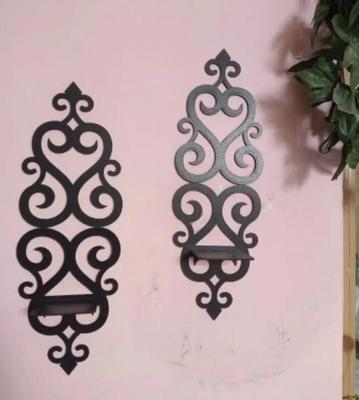 Modern Black Wall Shelves Set of 2 Decorative Wall Art 14" thumbnail 5
