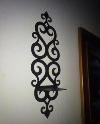 Modern Black Wall Shelves Set of 2 Decorative Wall Art 14" thumbnail 8