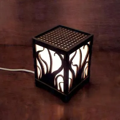 Wooden Side Table Lamp For Room And Office
