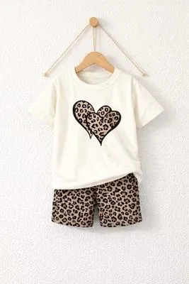 2 Pcs Girl's Stitched Cotton Printed Night Suit